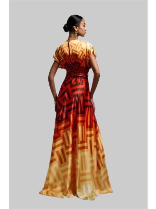Abito in raso fantasia twins fantasy | T4610PRINT